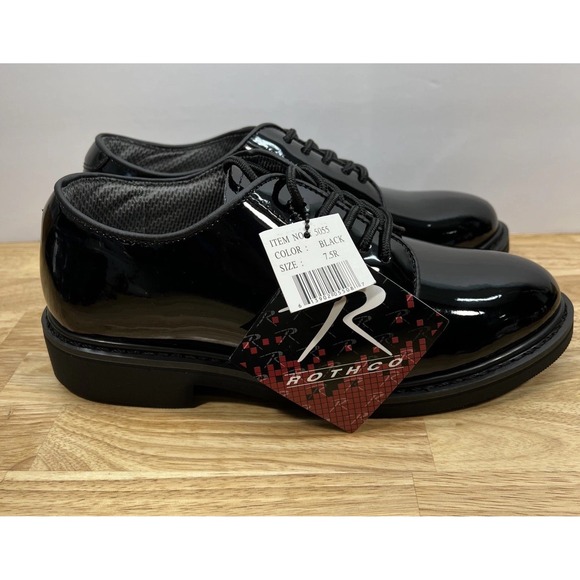 Rothco Other - Rothco Black‎ High Gloss Shoes 7.5R Shiny Oxford Uniform Military Army Duty